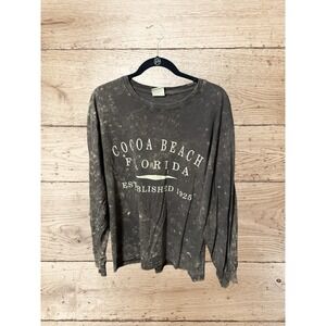 US Vintage Tie Dye Cocoa Beach Florida Long Sleeve T Shirt Sz 2XL GTub19